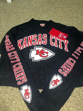Kansas City Chiefs Black Long Sleeve mesh Shirt
